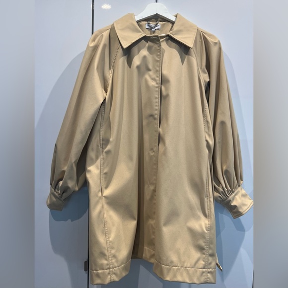 NWT Opening Ceremony Gathered Sleeve Trench Coat - Size XS - Picture 2 of 10